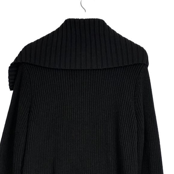 Michael Kors Black Button Up Hooded Sweater - Size L - Picture 9 of 14